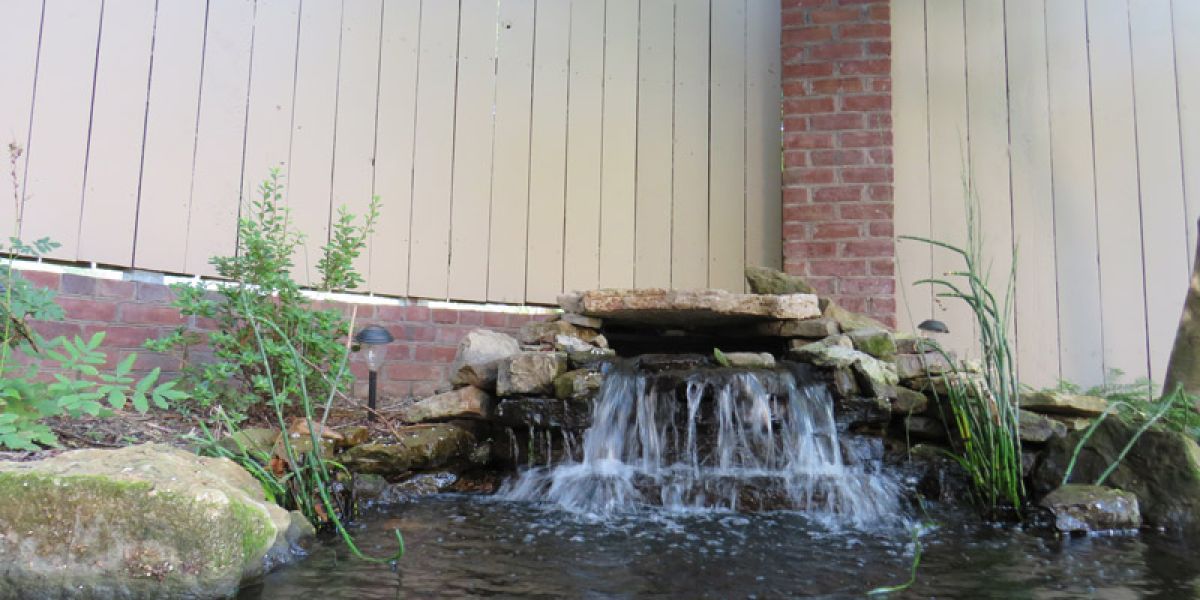 water feature stone waterfall pond