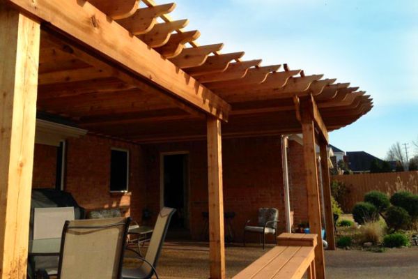 natural wood arbor