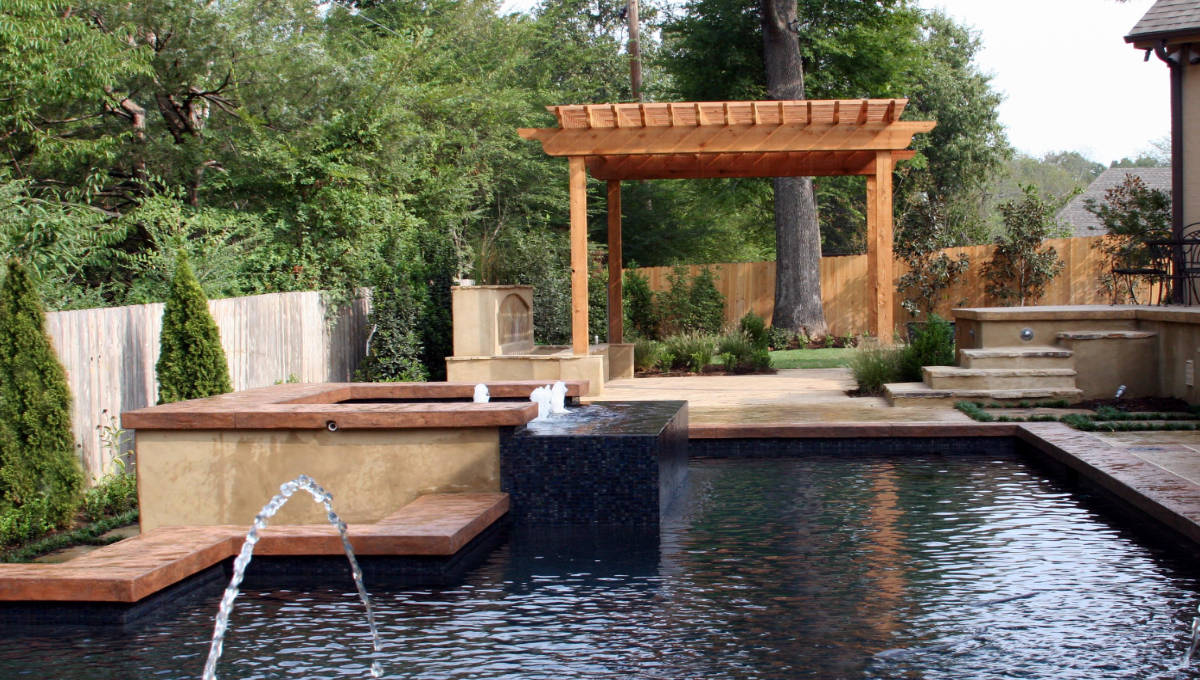 Another popular hardscape element is a custom pergola.