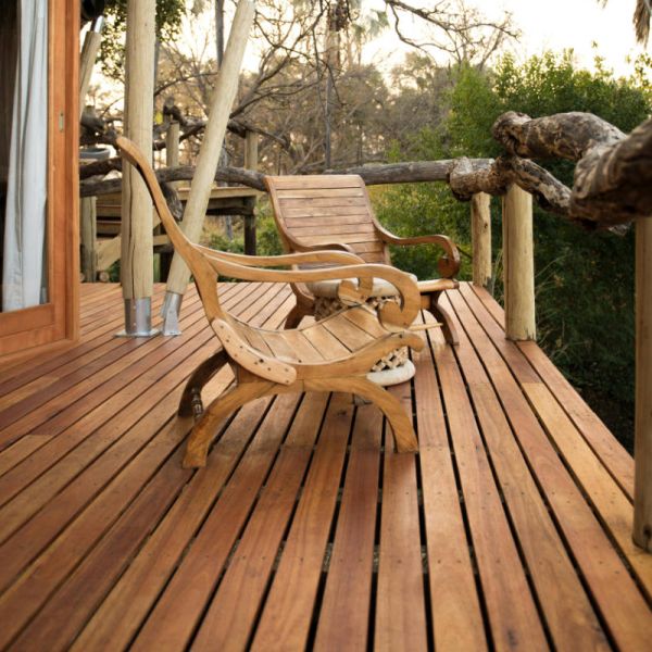 Wood as well as composite decking are excellent hardscape elements.